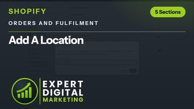 Title card for the Shopify admin video Add A Location