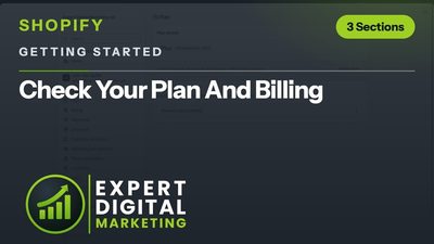 Title card for the Shopify admin video Check Your Plan And Billing