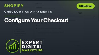 Title card for the Shopify admin video Configure Your Checkout