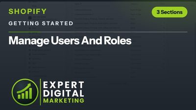 Title card for the Shopify admin video Manage Users And Roles