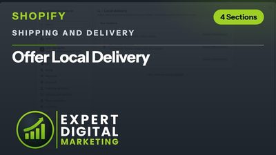 Title card for the Shopify admin video Offer Local Delivery