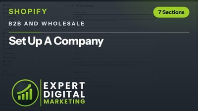 Title card for the Shopify admin video Set Up A Company