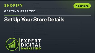 Title card for the Shopify admin video Set Up Your Store Details