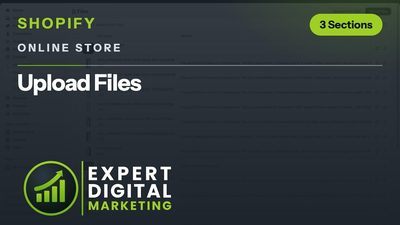 Title card for the Shopify admin video Upload Files